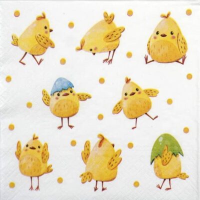 Paper Napkins - Crazy Chickens (20 pieces)