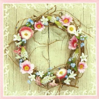 Lunch Napkins (20) - Spring Wreath