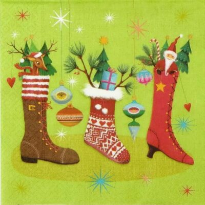 Paper Napkin - Christmas Stocking