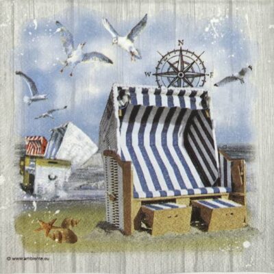 Single Paper Napkin - Beach Chair