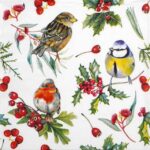 Birds in Winter Decoupage Napkin
