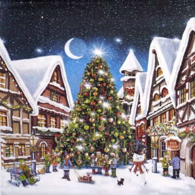 Paper Napkins - Christmas market (20 pieces)