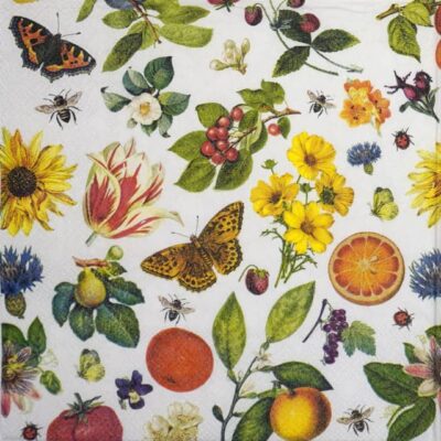 Single Decoupage Napkin - Colourful Year