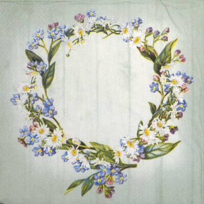 Single Decoupage Napkin - Enjoy the little things green