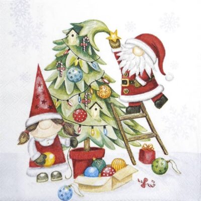 Paper Napkins - Gonks decorating tree (20 pieces)