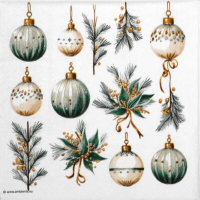 Paper Napkins - Hanging decoratins green (20 pieces)