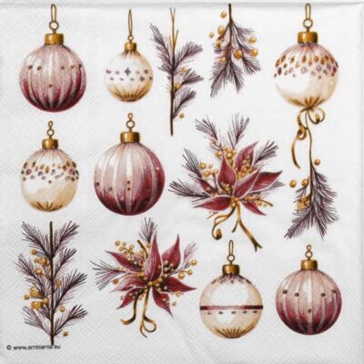 Paper Napkins - Hanging decorations bordeaux (20 pieces)