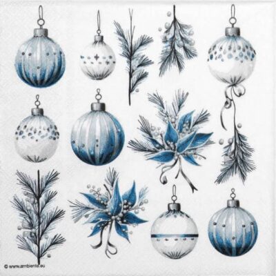 Paper Napkins - Hanging decorations silver (20 pieces)
