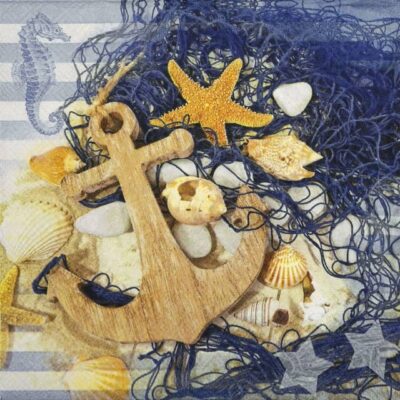 Single Decoupage Napkin - Nautic Elements
