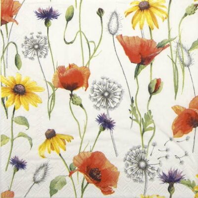 Paper Napkins - Poppy Meadow (20 pieces)