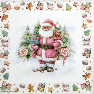 Paper Napkins - Santa sweets (20 pieces)