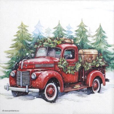 Paper Napkins - Van in the snow (20 pieces)