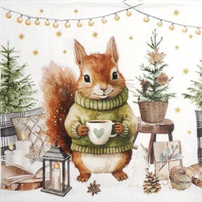 Single Decoupage Napkin - Wooly