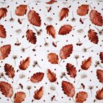 Open view of the Soft Autumn decoupage napkin showing the full repeating botanical design