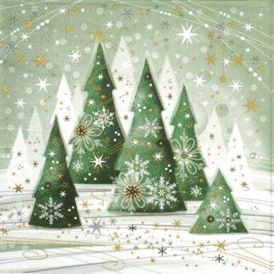 Single Decoupage Napkin - Ambience Christmas Forest
