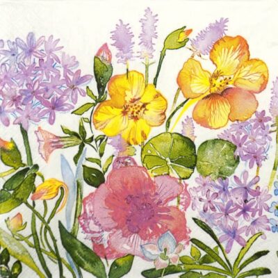Single Decoupage Napkin - Gentle blossom