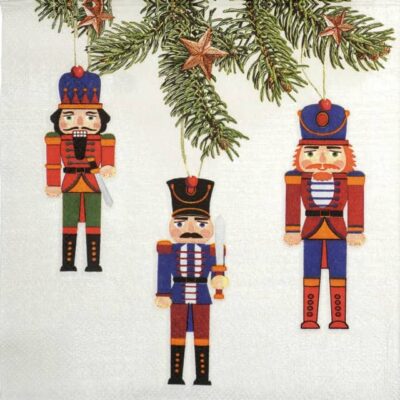 Single Decoupage Napkin - Wooden Nutcrackers
