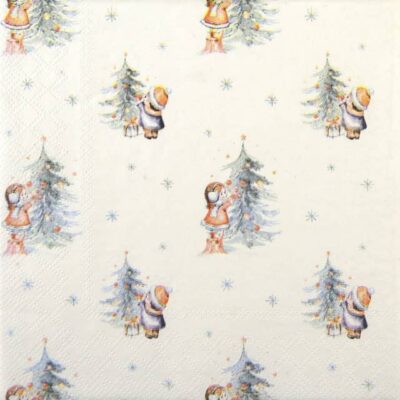 Single Decoupage Napkin - Looking forward to Christmas