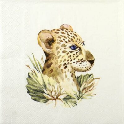 Single Decoupage Napkin - Tropical Leopard