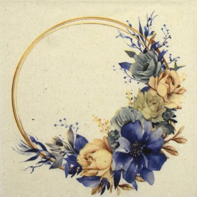 Single Decoupage Napkin - Elegant Wreath