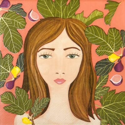 Single Decoupage Napkin - Sandra with Figs