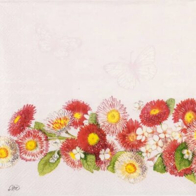 Cocktail Napkins - Bellies Wreath rose (20 pieces)