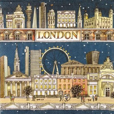 Paper Napkins - London at night (20 pieces)