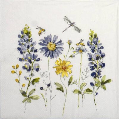Cocktail Decoupage Napkin - Lovely Blues