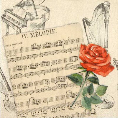 Cocktail Paper Napkin - Symphony cream