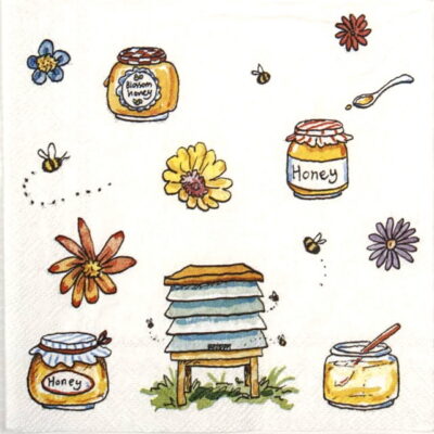 Cocktail Napkin - Anita Jeram: Bee honey