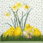 Paper Napkin - Chicken in the spring green