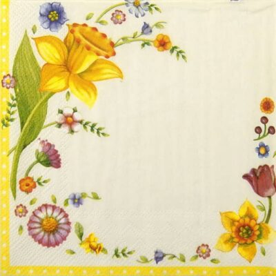 Single Decoupage Napkin - Spring Fantasy Flowers