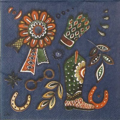 Cocktail Paper Napkin - Dario dark blue