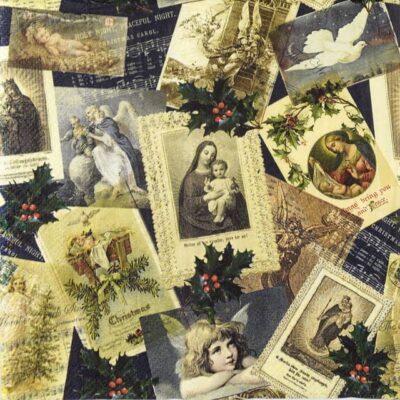 Single Decoupage Napkin - Blessed Greetings