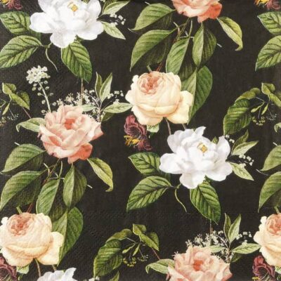 Paper Napkins - Jorina black (20 pieces)