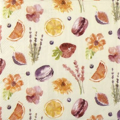 Single Decoupage Napkin - Lété cream