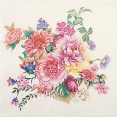 Paper Napkins - Watercolour flowers Arrangement (20 pieces)
