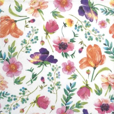 Paper Napkins - Flower Arrangement (20 pieces)
