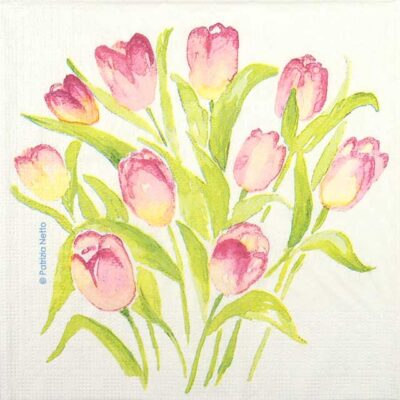Paper Napkins - Patrizia Netto: Tulip Bouquet (20 pieces)