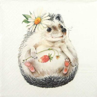 Paper Napkins - Wild Strawberry Hedgehog (20 pieces)