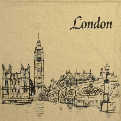 Paper Napkins - London City (20 pieces)