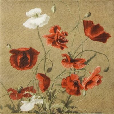 Single Paper Napkin - Poppy