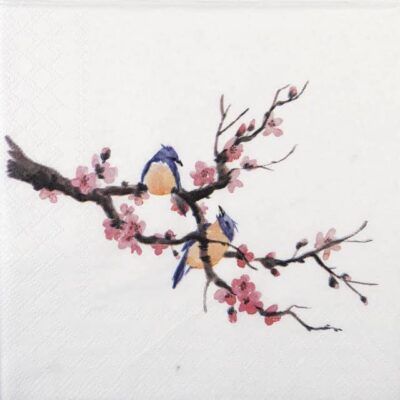 Paper Napkins - Couple on the branch (20 pieces)