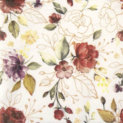 Cocktail Decoupage Napkin - Elegant Romance