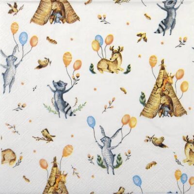 Paper Napkins - Sweet animal party (20 pieces)