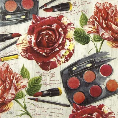 Single Paper Napkin - Beauty Roses red