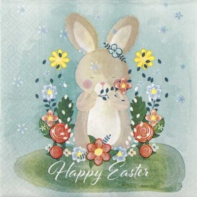 Paper Napkins - Happy Easter Bunny (20 pieces)