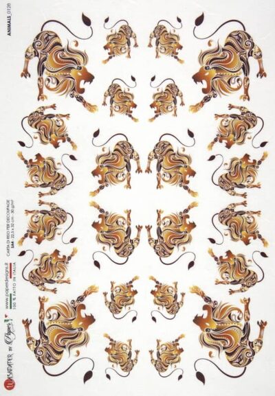 Rice Paper - Lions - 0128 (22 x 32cm)