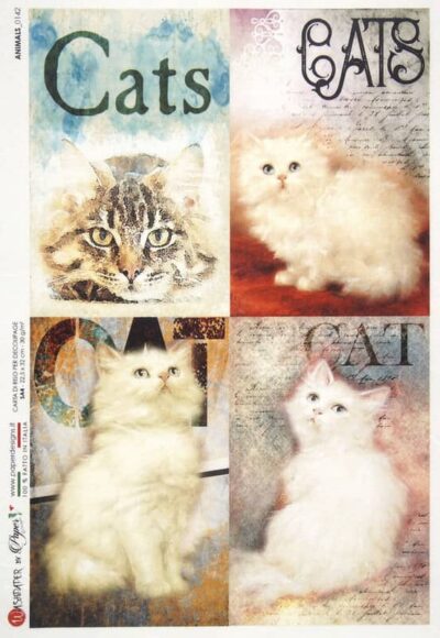 Rice Paper - Cats - 0142 (22 x 32cm)