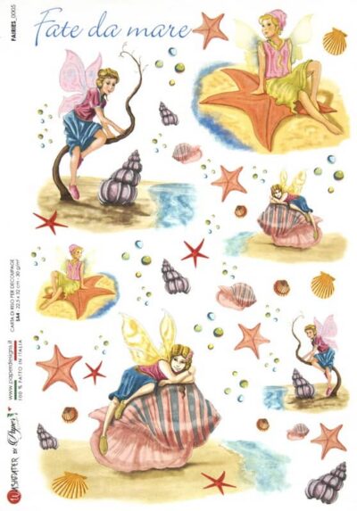 Rice Paper - Fairies Mermaids (22 x 32cm)